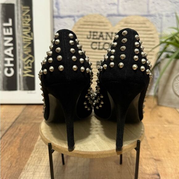 Steven by Steve Madden black superstud studded stiletto pumps US 10 - Picture 9 of 11